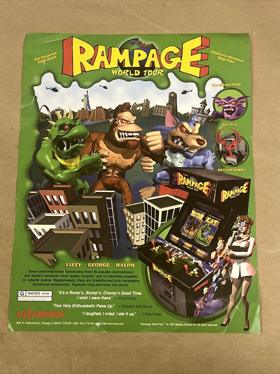 Rampage World Tour Arcade 1997 Wall Art | eBay