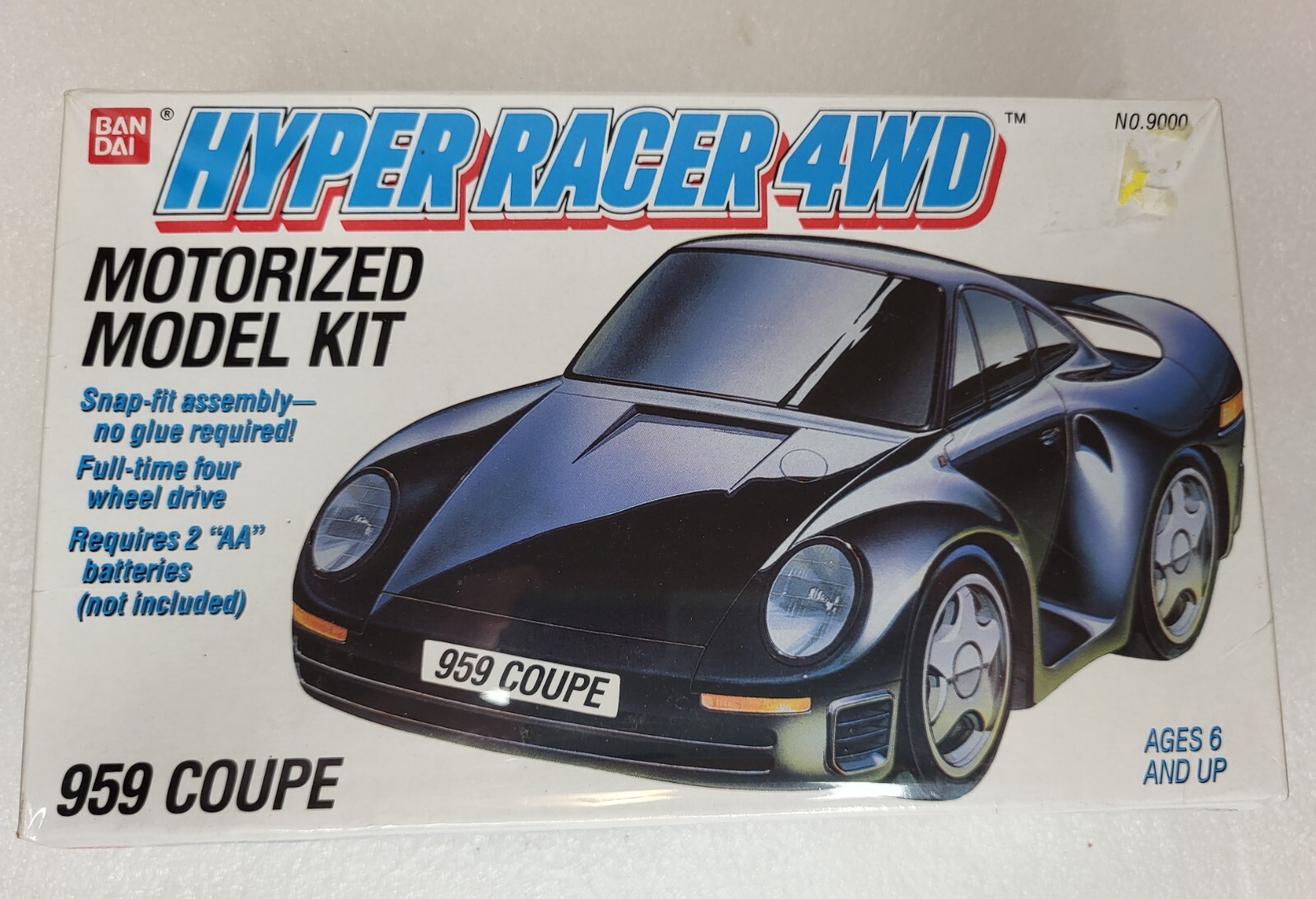 Bandai - Hyper Racer 4wd Porsche 959 Coupe Motorized Model Kit #9000