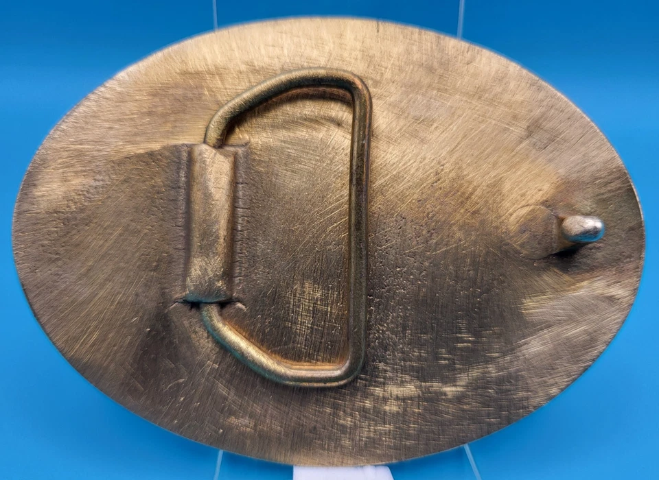 Fibbia (7 x 9) SISLEY [con CANOA] Vintage Anni 80 Ovale 140 Grammi (PANINARO) - Immagine 2 di 2