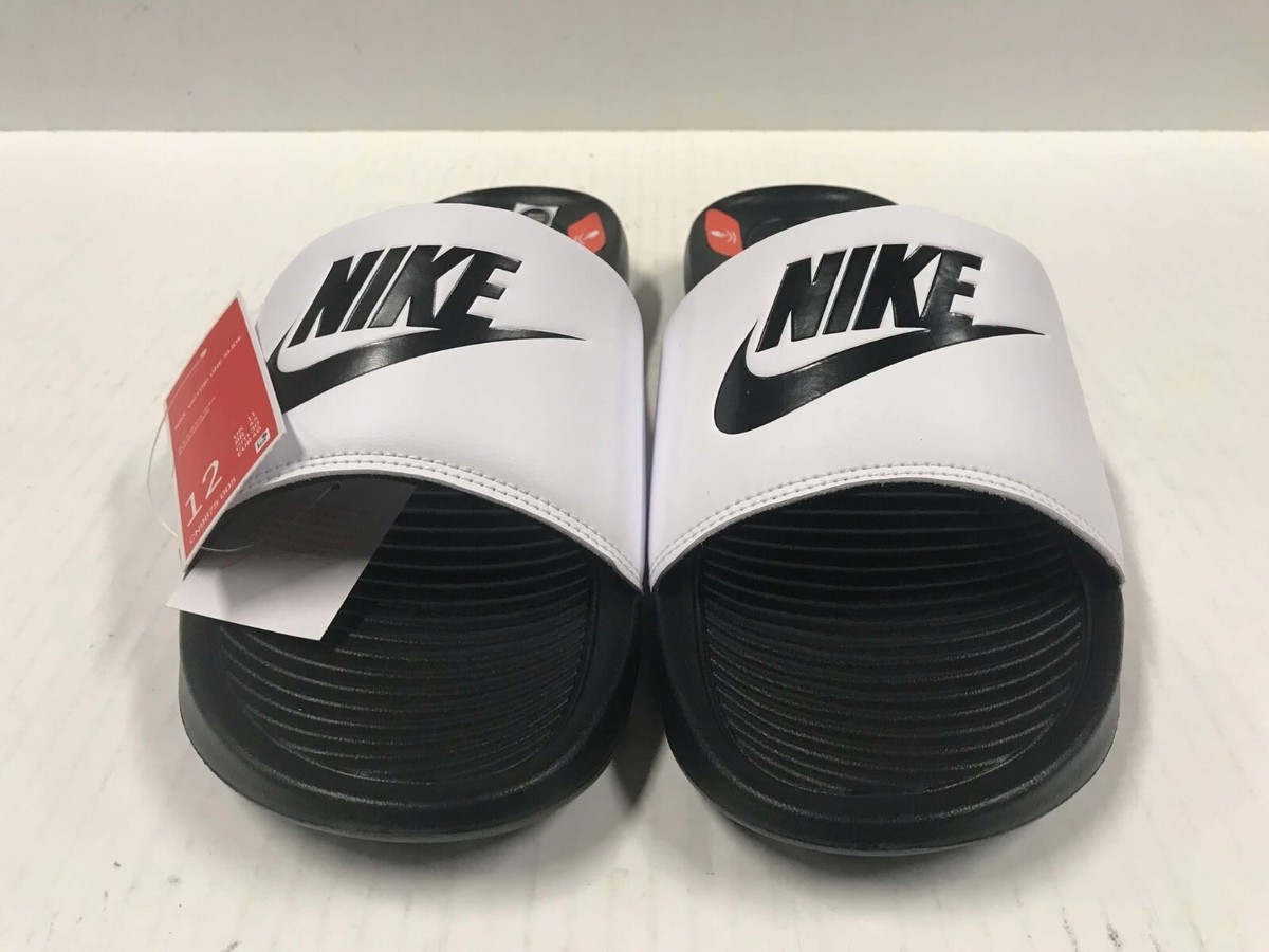 New Nike Victori One Slide [CN9675-005 Black/Black-White] - Men's