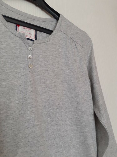 ETAM T-SHIRT MANCHES LONGUES EN COTON ET POLYESTER TAILLE S GRIS CHINE - Picture 2 of 9