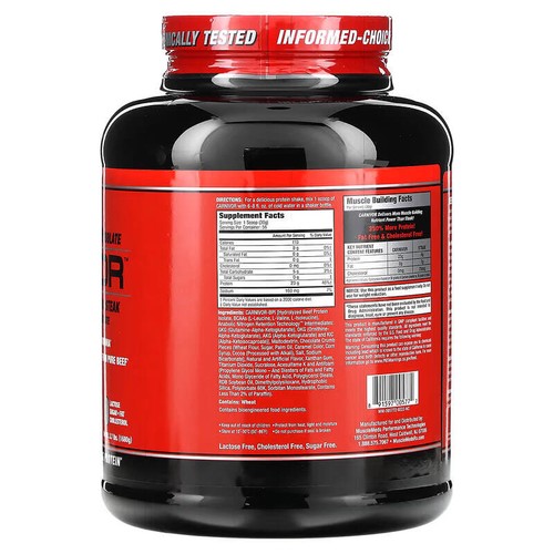 MuscleMeds CARNIVOR Beef Protein Isolate, 4 lbs (1.82 kg) 56 Serves, 8 Flavours - Picture 9 of 19