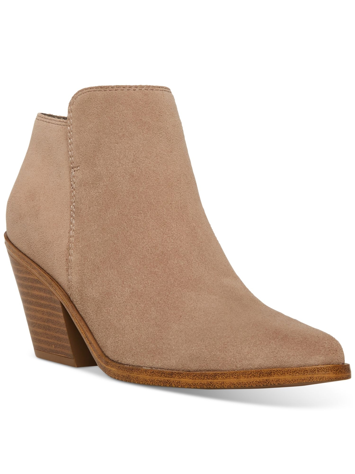 Женские кожаные пинетки AQUA COLLEGE бежевого цвета Nellie с острым носком на наборном каблуке 6,5 М