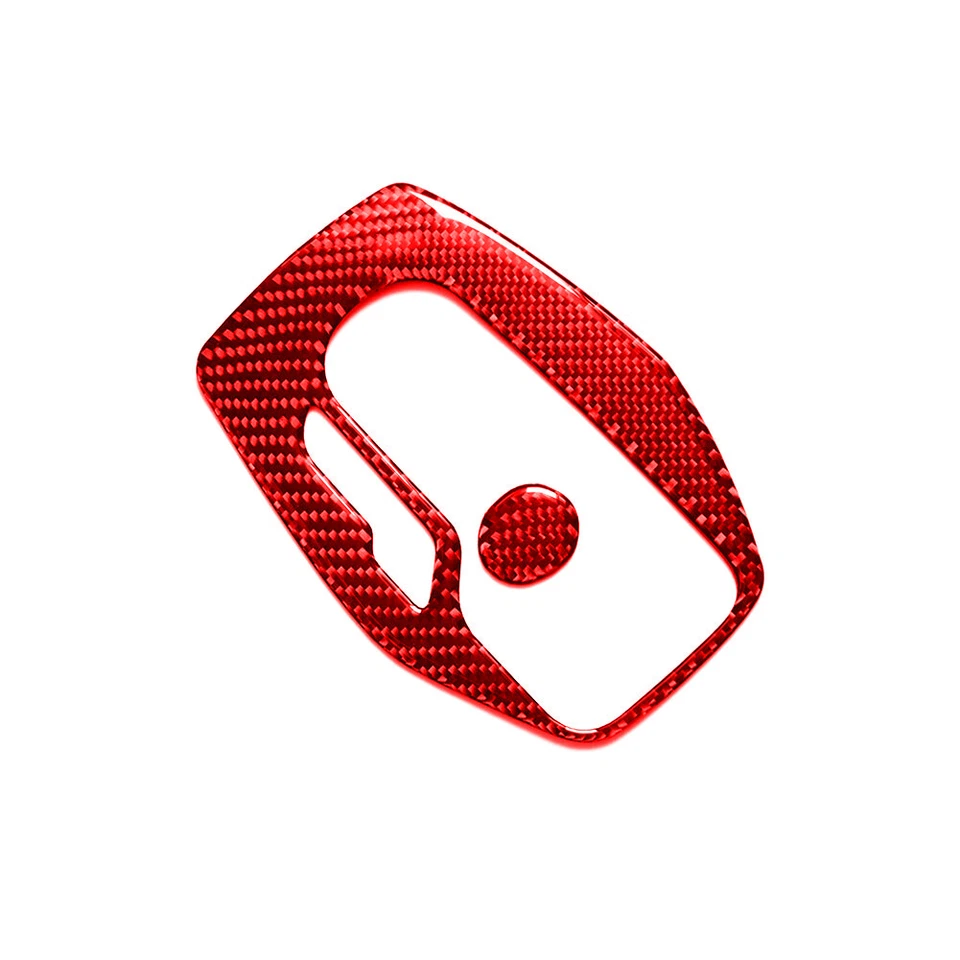 For Chevrolet Camaro 2017-19 Red Carbon Fiber Gear Shift Panel Frame Cover Trim Foto 3 de 4