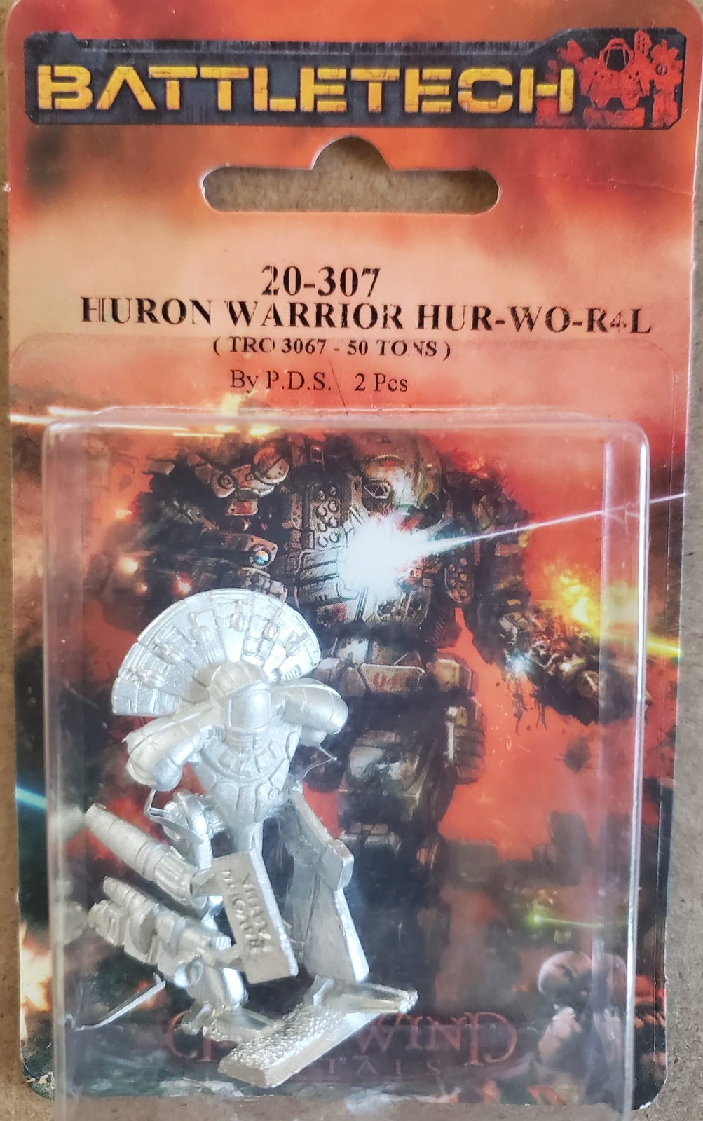 Боевые миниатюры - Боевой робот-воин Гурон - 20-307 от Iron Wind Metals