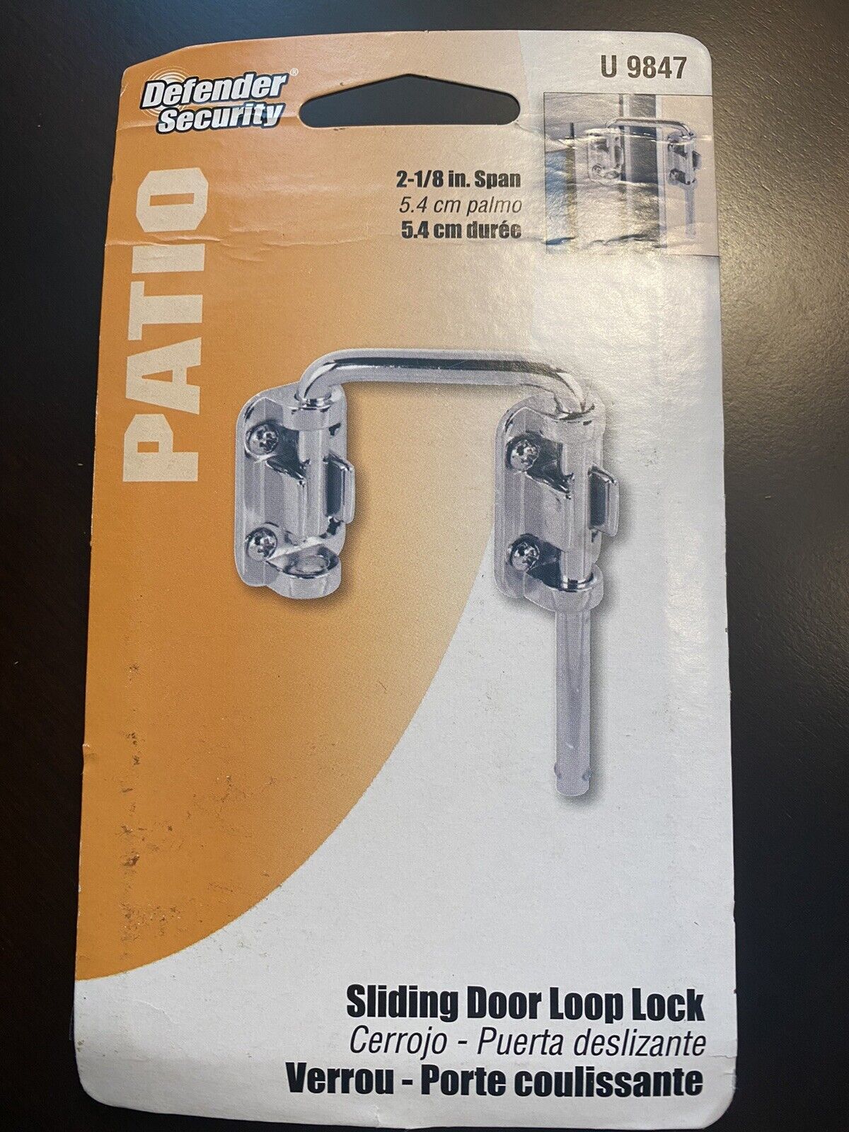 Patio Sliding Door Loop Lock Child Safety Security Bolt Hook U9847