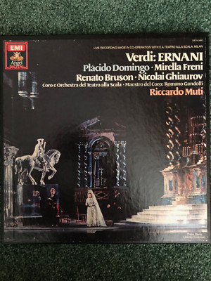 VERDI ''ERNANI''; DOMINGO, FRENI, MUTI. TEATRO ALLA SCALLA; EMI/ANGEL DIGITAL 3 LP