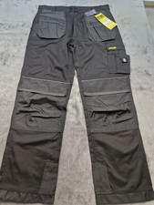 Site King Heavy Duty Work Trousers SKT-008 Safety Workwear   W36 L31 Black New