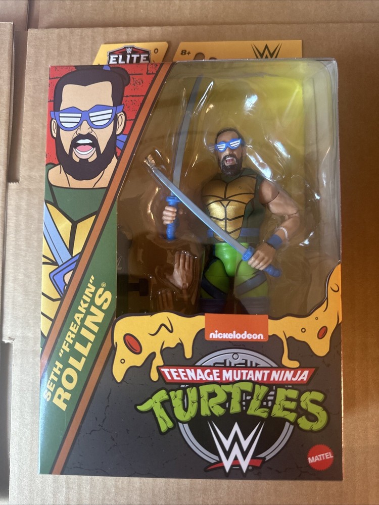 Seth Rollins /Leonardo Mattel WWE X TMNT  ELITE COLLECTION Action Figure