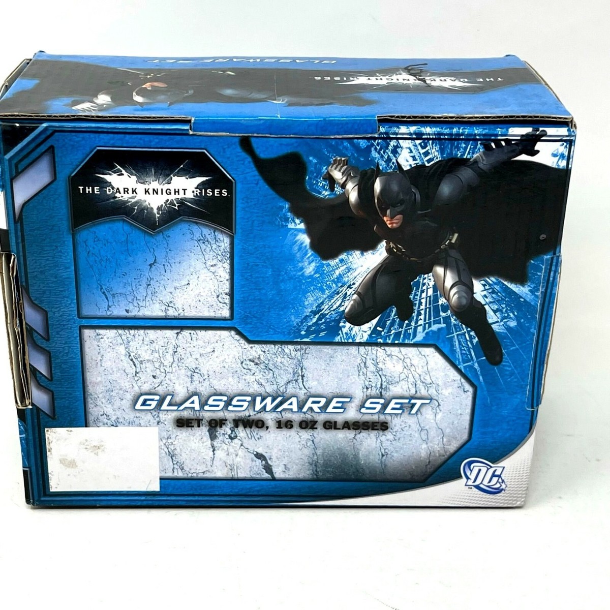 New DC The Dark Knight Rises Glassware Set 16 Oz Each | eBay