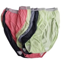 10 Pairs Fruit of the Loom Women's 8-XL High Cut Cotton Blend Brief Assorted New