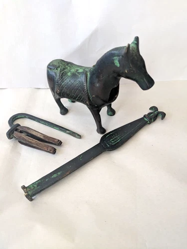 Fantastic Vintage Handmade Brass Lock in Shape of a Horse