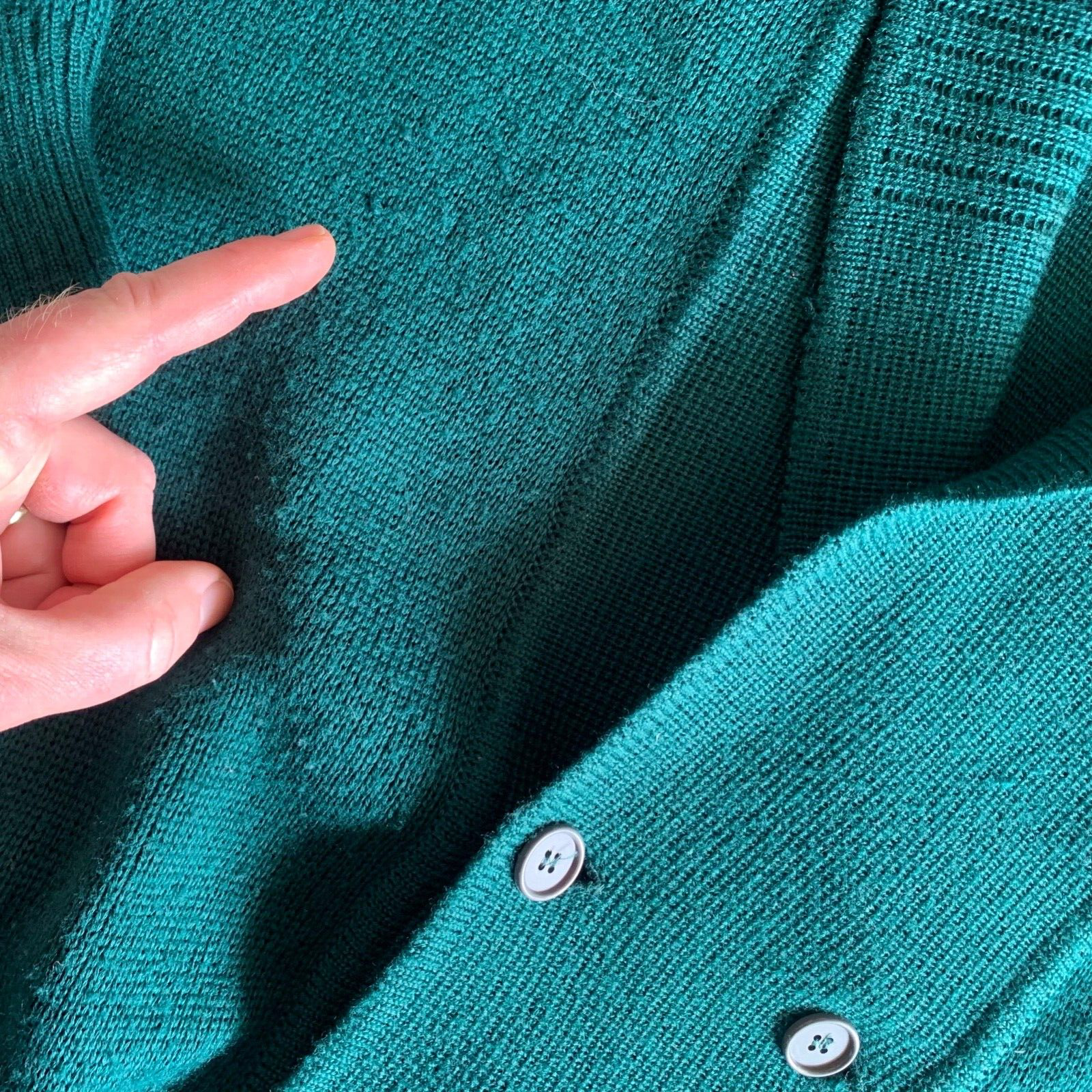 MAGLIONE DOPPIO PETTO DA UOMO VINTAGE YVES SAINT LAURENT YSL TAGLIA L VERDE CACCIATORE