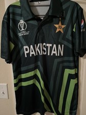 Pakistan Cricket 2023 World Cup Shirt 99 Dri Fit Polo Green Size Medium Full