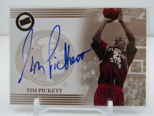 TIM PICKETT 2004 PRESS PASS AUTOGRAPH AUTO!! - 第 1/2 張圖片