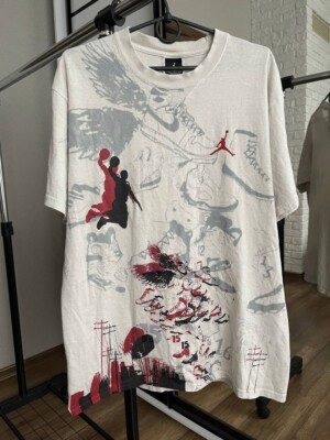 【vintage】JORDAN SHO GRAPHIC T Vintage Jordan T-shirt XXL Nike Shoes Unique Tees 2000s 2003