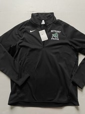 Nike Sweater Mens L Black 1/4 Zip Pullover Jacket Therma Fit Fleece NWT