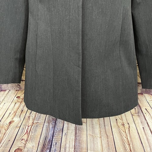 Express Blazer Juniors Size 5/6 Gray Button Front Collar Stretch Lined Career - Picture 3 of 12