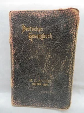 Deutsches Gesangbuch German Antique Book Philipp Schaff Kohler 1884? Black Cover