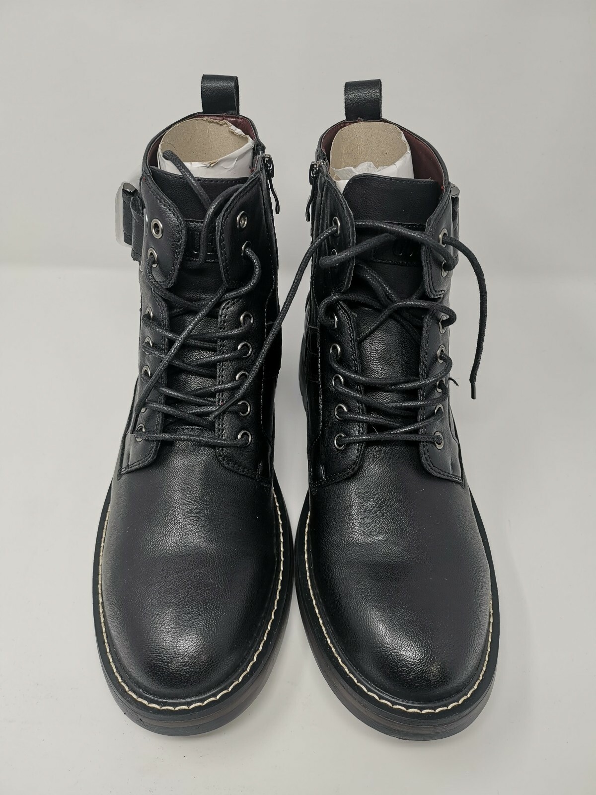 guess black lace up boots
