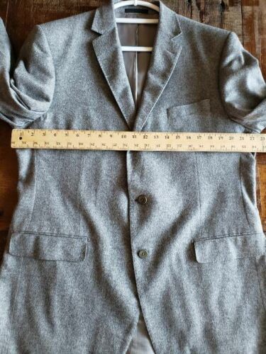 Paul Betenly Mens Sergio Sport Coat Jacket Gray Silk Cashmere Blend Lined 44L - Picture 3 of 8