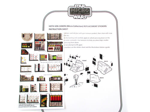 REPLACEMENT STICKERS for STAR WARS VINTAGE MICRO COLLECTION Hoth Ion Cannon - Foto 1 di 3