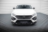 Front Ansatz FüR Peugeot 408 Mk1 Schwarz Hochglanz Spoilerlippe Schwert Spoiler