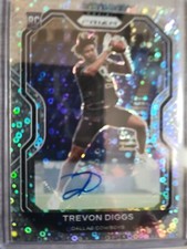 2020 Prizm Trevon Diggs No Huddle Disco Prizm Rookie Card Auto #335 Cowboys SP