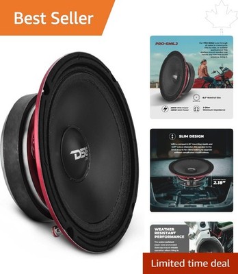 250W RMS 6.5  Loudspeaker for Motorcycles -  Waterproof Performance