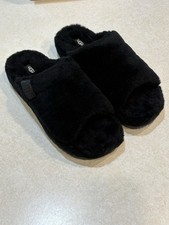 Ugg Fluff You Slipper Men  s Size 10 Black Sherpa Comfort Lounge New In Box