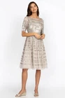 SZ 6 NWT s Johnny Was JWLA Mesh Tulle Sequin Party Occasion Wedding Dress MIDI
