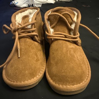 Beige Suede Nautica Boots Todder Size 9 New Without Box With Fur Insulated