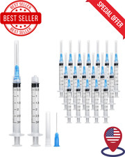 20 Pack 3ml Syringes with 23G 1 Inch, Disposable Luer Lock 3ML-23G-1IN