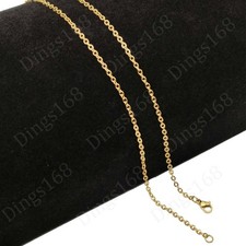 Real 18K Yellow Gold Filled HypoAllergenic 18inch 2mm Cable Chain Necklace N146G