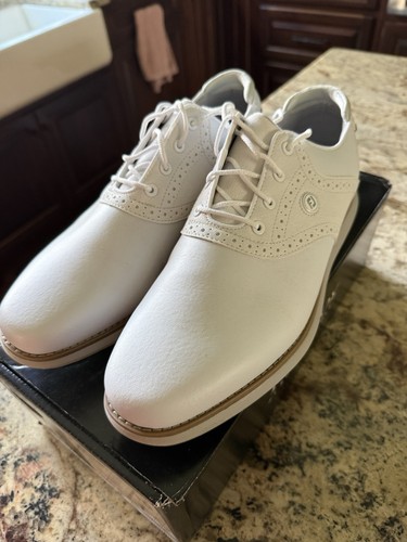 Scarpe da golf donna Foot joy Traditions taglia 10 larghe indossate una volta - Foto 3 di 6