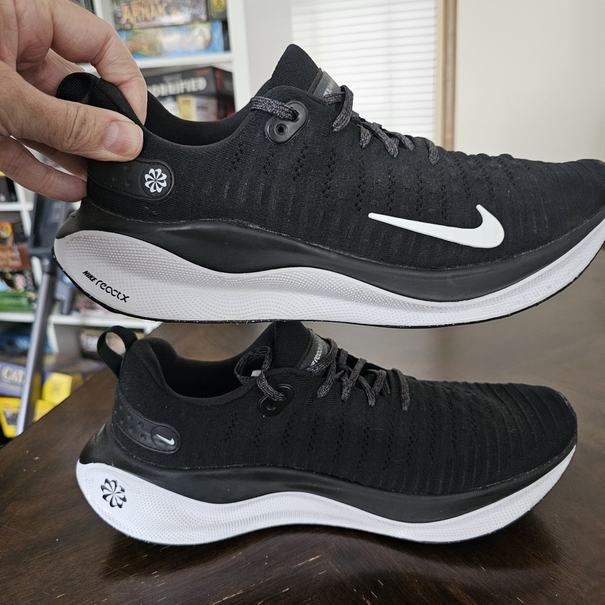 Nike ReactX Infinity Run 4 Black White Dark Grey Men Running Shoes