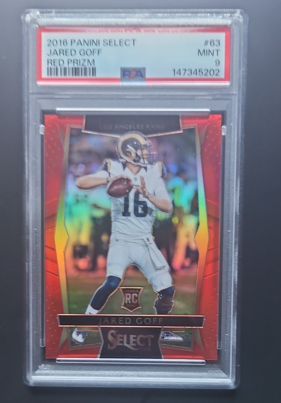 2016 Panini Select - Concourse Jared Goff #63 Red Prizm /99 (RC)