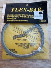 Vintage Stained Glass Making Wire Flex-Bar Reinforcing Copper Braid 10 New NOS 