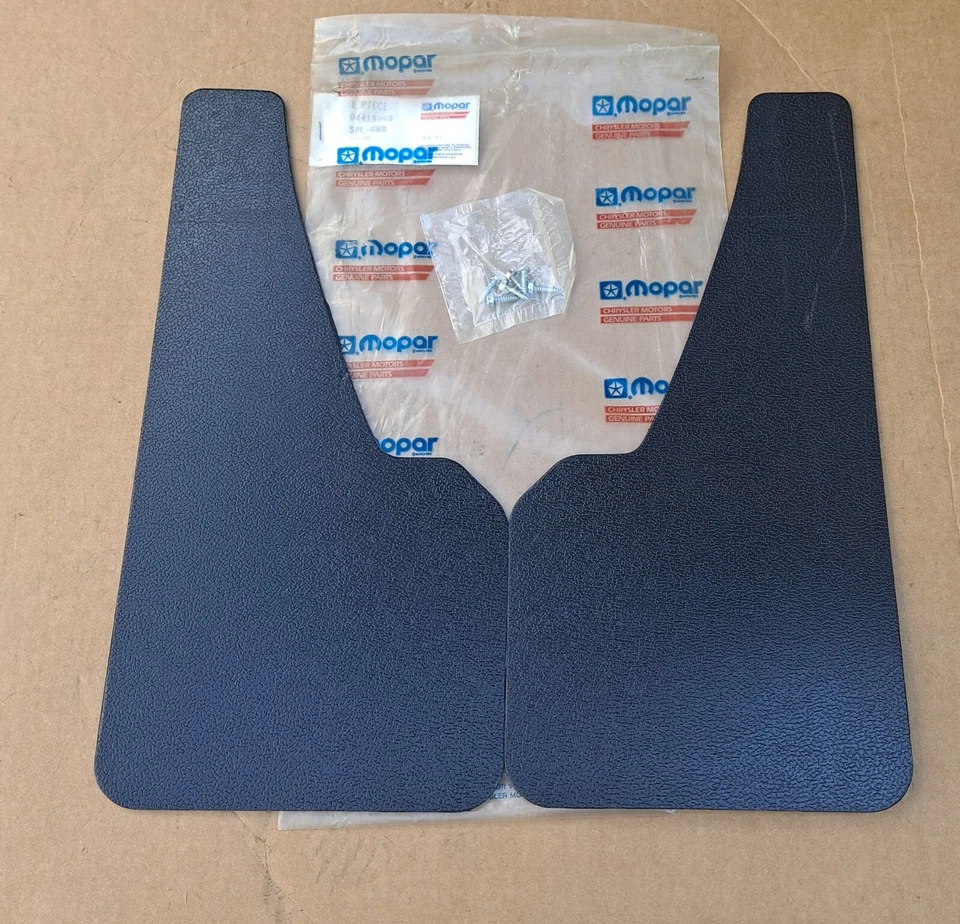 For 1979-1990 Plymouth Horizon NOS Mopar Black Fender Quarter Splash Guard Set - Изображение 2 из 2