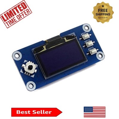 Interactive 1.3 Inch OLED HAT with SH1106 and Joystick for Raspberry Pi Projects