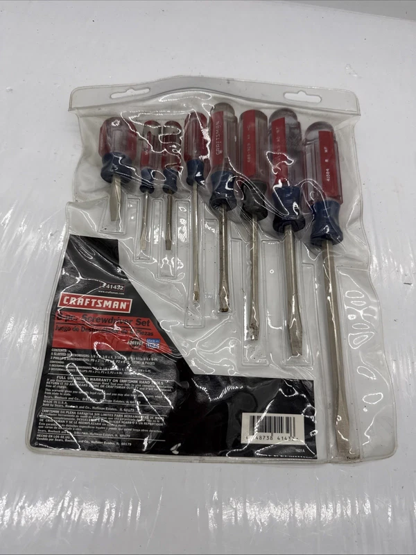 VINTAGE CRAFTSMAN 41432 8pc SCREWDRIVER SET - MINT - MADE IN USA