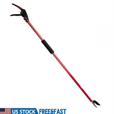 46in Carbon Steel Bypass Extendable Lopper Adjustable Handle Garden Pruner Tool