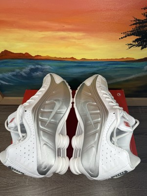 Nike Shox R4 2024 White Metallic Silver {HQ1988-101} Men's Size