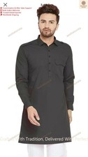 Indian Traditional Cotton Kurta Mens Sleeves Kurta With Pajamas Pulse Size