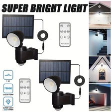2X 12LEDs Solar Street Light LED Motion Sensor Outdoor Security Flood Lamp Wall