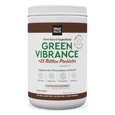 Vibrant Health Green Vibrance Plant-Based Superfood Powder Vegan Friendly Chocol