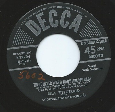 Ella Fitzgerald - re Never Was A Baby Like My Baby - Used Vinyl Recor - G8100z
