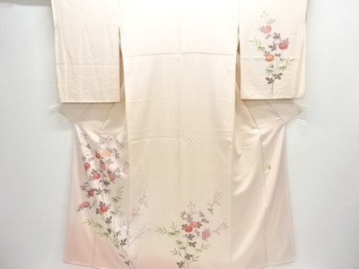 7823332: JAPANESE KIMONO / HOMONGI / YUZEN / KIKU & UME / ARTIST WORK