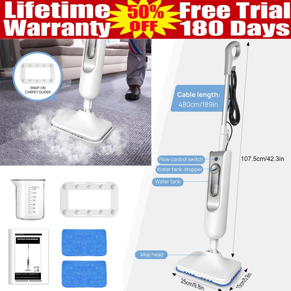 Steam Mop Upright Steam Cleaner Steam Multifunction 3500W Cleaner Steamer Floor
Opens in a new windo