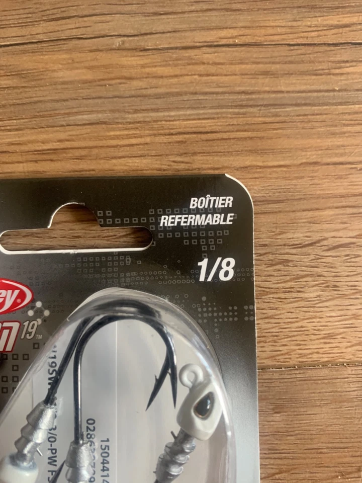 2 paquetes de cabezas de plantilla Berkley Fusion 19 Swimbait blancas gancho de 1/8 oz 3/0 envío gratuito Foto 2 de 4